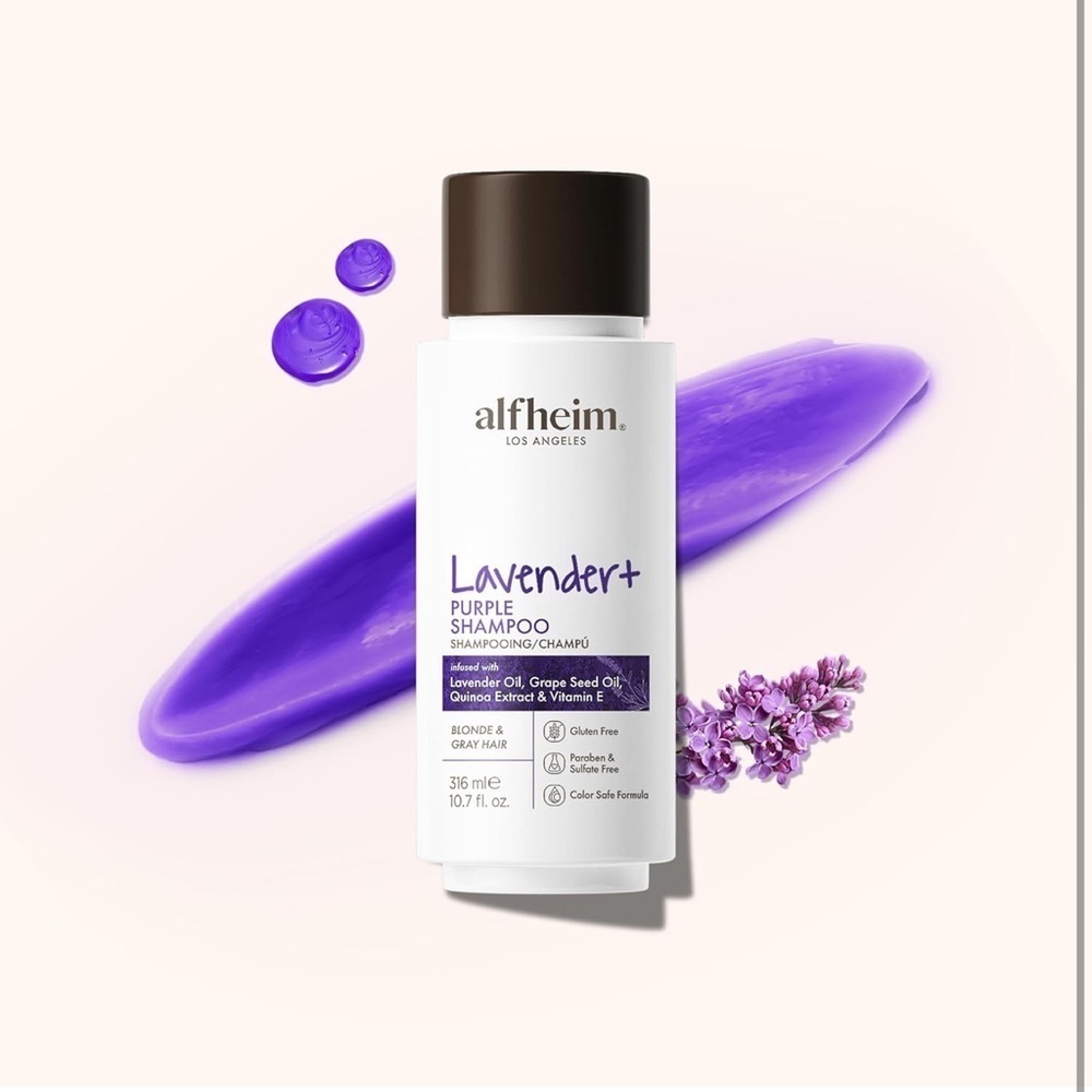 Lavender PURPLE Shampoo Removes Yellow and Brassy Tone, Deeply Moisturiz…​​​​ - Picture 3 of 6